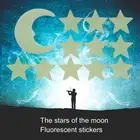 12Pcs Stars Moon Luminous Wall Stickers Glow In The Dark Kids Room Décor Decal