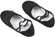 [WOFASHPURET] 1 Pair Boys and Girls Dance Shoes Lightweight Anti-Slip Ballet Socks for Adults Modern Ballroom Jazz Size 25 Black