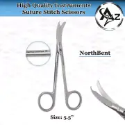 German Surgical Northbent Suture CRV Scissors 5.5" Blunt Veterinary Instrument