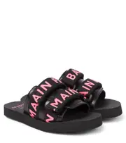 [Balmain Kids] Balmain Kids Logo slides UK 12 black