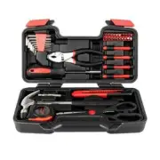39 PC HEAVY DUTY Portable Mini Home Repair Tool Box Kit Screwdriver Hammer Hex