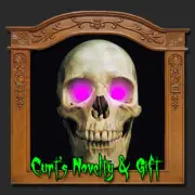 LED UV PURPLE EYES HALLOWEEN PROP Crank Ghost Mask