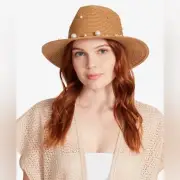 Steve Madden Women's Betty Embellished Panama Hat - O/S