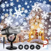 2024 Dual-Head Christmas Snowflake Projector Lights, LED Snowfall Projector Outd