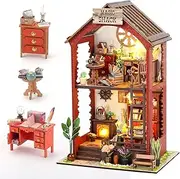 ZALLUC 3D DIY Book Nook Kit - DIY Miniature House Kit for Adults, Teens and Beginners, Dollhouse Booknook Library Tiny House Bookshelf Decor 3D Wooden Puzzle, Gifts for Family, Friends