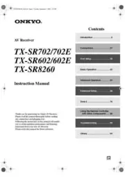 Onkyo TX-SR8260 Tuner Owners Manual