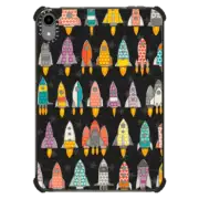 iPad mini (6th gen) iPad Impact Case retro rockets graphite ipad