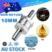 10mm Aluminum Alloy OneWay NonReturn Check Valve Fuel Water Petrol Diesel Vacuum