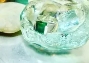 Genuine 925 Sterling Silver Large Emerald Gemstone Wide Band Ring Size 9