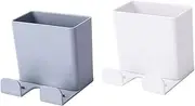 DECORNIJIA 2pcs Wall Mounted Plug Storage Holders Mobile Phone Charging Stands Space Saving Socket Racks Durable Material No Drill Installation for Home Organization