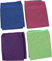 Mipcase 4Pcs Cooling Towels Quick Dry Sports Cooling Towels for Outdoor Activities Sweat Wipe Soft Microfiber Cooling Neck Wraps