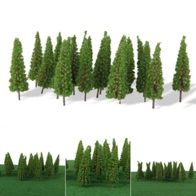 Perfect for HO OO Scale Trains and Scenery 50pcs 65CM High Model Trees