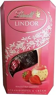 Lindt Lindor Strawberry and Cream Lindor 200G (Pack of 2)