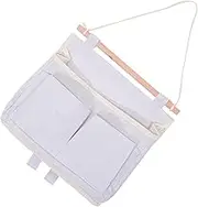 Luxshiny Hanging Pouch Dorm Sundries Organizer Bedside Storage Holder Multi-use Pouch Back of Door Organizer Grey Hanging Basket