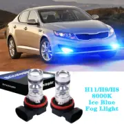 2pc Ice Blue H8 H9 H11 LED Fog Light Bulb 8000K 80W BL For KIA Optima 2011-2015 (for: Kia)