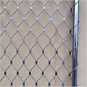 SXEVZOO Small Hole 3cm Flexible Stainless Steel Rope Mesh, Birdhouse Poultry X-Type Safety Protection Net, High Altitude Anti-Fall Fence, Reusable(2.5x4m)