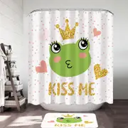 Kiss Me Cute Princess Frog Shower Curtain