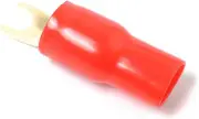 SOLUSTRE 10 Pairs 4 AWG Copper Spade Terminal Speaker Wire Connectors with Red & Black Boots