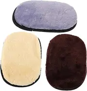 3pcs Faux Lambswool Car Washing Mitts Soft Cleaning Gloves for Auto Home Multi Functional Polishing Washing Tool Durable Portable Design