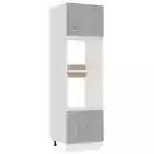 Wooden Kitchen Microwave Cabinet Shelf Storage Cupboard Concrete 60x57x207cm