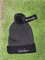 WALTER HAGEN MENS POM BEANIE GOLF HAT BLACK OSFM NWT