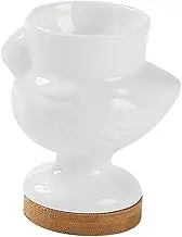 MOTHNUR Chick Shaped Ceramic Egg Holder for Easter Creative Breakfast Egg Stand Food Grade Ceramic Chic Table Decoration Prevents Rolling for Dining