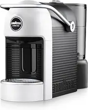[Lavazza] A Modo Mio Jolie EVO Plus, Coffee Machine Made from 40% Recycled Plastic, Compatible with A Modo Mio Pods, Removable Cup Rest, Automatic Shut-Off, 1250 W, 220–240 V, 50–60 Hz, Matte White