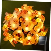 Bee Solar Garden String Lights, 20.8FT 30LED Solar Bee Lights Outdoor