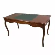 Solid Mahogany Wood Large French Antique provincial style desk table home office