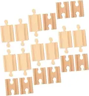 OHPHCALL 18Pcs Wooden Train Track Play for Durable Railway Expansion Accessories with Smooth Edges for Creative Train Building