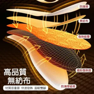 【QIDINA】冬季活性炭發熱足貼暖腳鞋墊X5雙(暖腳墊 暖暖包 發熱鞋墊)