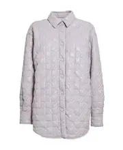 MSGM Diamond Press-Stud Fastened Quilted Jacket IT40 White