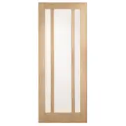 Corinthian 2340 x 720 x 35mm Internal Door White Oak Moda Translucent Glass AMODG19