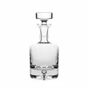 Barski European Glass Whiskey Decanter-25 oz. Round Decanter Whiskey-bubble base