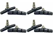 4 Pairs (8Pads) Carbon Finish V Brake Pads / Shoes for Shimano SRAM Avid Tektro