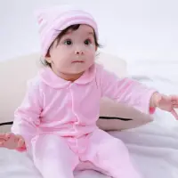 在飛比找momo購物網優惠-【Deux Filles】嬰兒有機棉包腳連身衣 三色(新生兒
