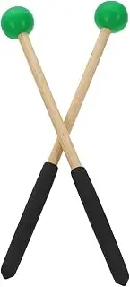 COMPUKAS 1Pairs Professional Marimba Mallets Durable Drumsticks with Heads for Tongue Drum Glockenspiel and Xylophone Percussion Instrument Accessories