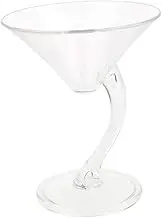 KiBcsLic Clear Martini Cocktail Champagne Glass Goblet 190-300ml Acrylic, 190ml