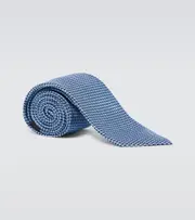 [Zegna] Zegna Silk twill tie One Size blue