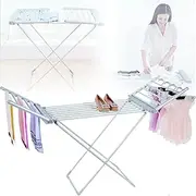 X-Type Stable Standing Heating Dry Racks,Electric Heated Clothes Dryer Airer,Portable Folding Towel Warmer Drying Rack,Heavy Duty Stainless Steel for Indoor and Outdoor Use
