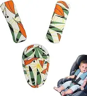 Kids Seat Belt Covers | Car Seat Strap Pads, Seat Belt Covers Strap for Kids | Soft Safety Belt Shoulder Pads | Cute Anti-Slip Cushion with Crotch Pad for Strollers and Car Seats
