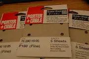 500 pack Porter Cable Quarter 1/4 Hook Loop abrasive sheets 180 Grit Sand paper