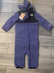 NORTH FACE BABY DENALI SET: 1 PIECE, MITTENS, BOOTIES, CAVE BLUE, NWT $125, 24M