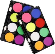 2 Boxes Boys and Girls Face Body Paint Palette 8 Colors Oil-based Body Paint for Halloween Party Stage Performance Make-up