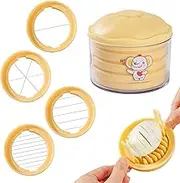 Hard Boiled Egg Slicer,4 in 1 Deviled Egg Slicer | Handheld Chopper Dicer Shredder Machine Tool Heavy Duty for Food Salad Cheese Tomato Potato Onion Grape Home Kitchen