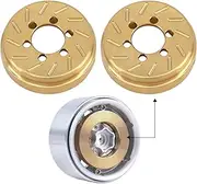 INJORA RC Internal Brass Counterweight 2pcs 63g Brake Disc Weights for 1.9inch 2.2inch Wheel Rims Axial SCX10 90046 D90 TF2 Traxxas TRX4