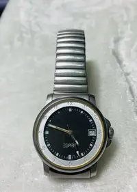 在飛比找Yahoo!奇摩拍賣優惠-三SPRIT ESPRIT男錶 彈性錶帶 七成新
