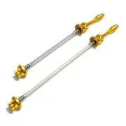 gobike88 KREX Square Axle, Hollow QR Lever Skewers, MTB, 50g/pair, Gold, D59