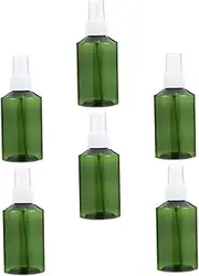 HAKIDZEL 6Pcs Refillable Travel Bottles Leak Empty Containers for Perfume Makeup Lightweight Design for Easy Carrying for Travel and Storage Green