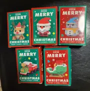 (5) Brick Christmas X-Mas Building Blocks Reindeer Santa Snowman Train Sleigh
